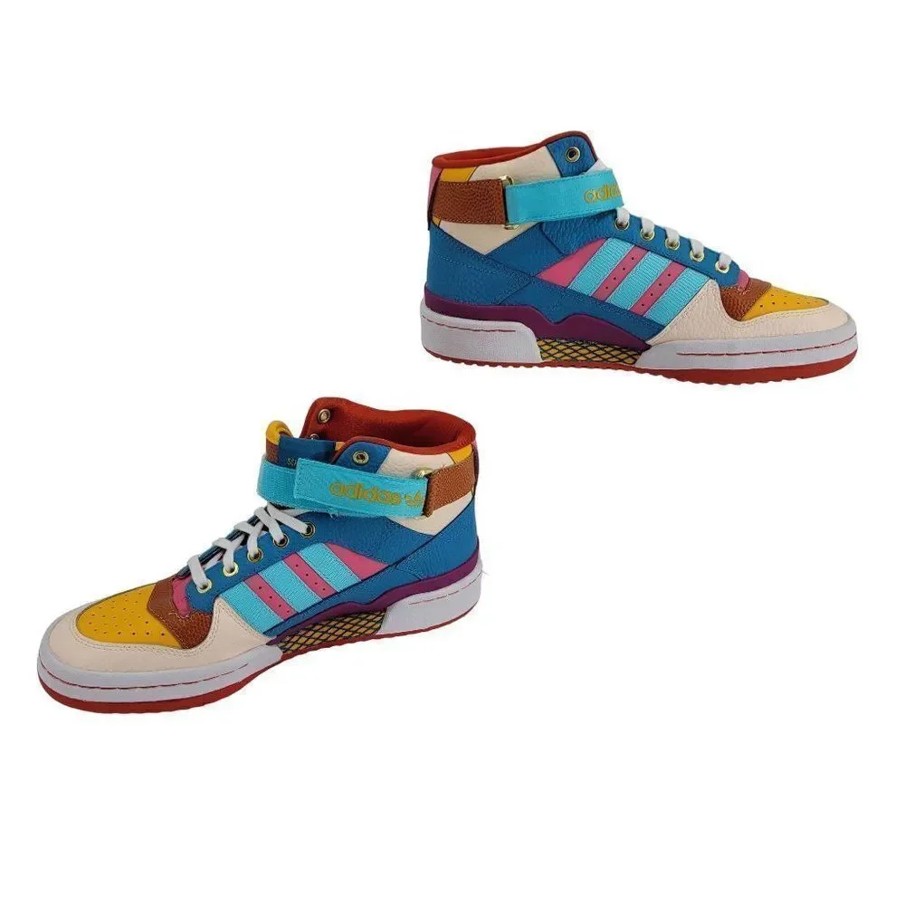 Limited Edition Adidas High Top Sneakers Sz 6 Multicolored Kidcore Streetwear